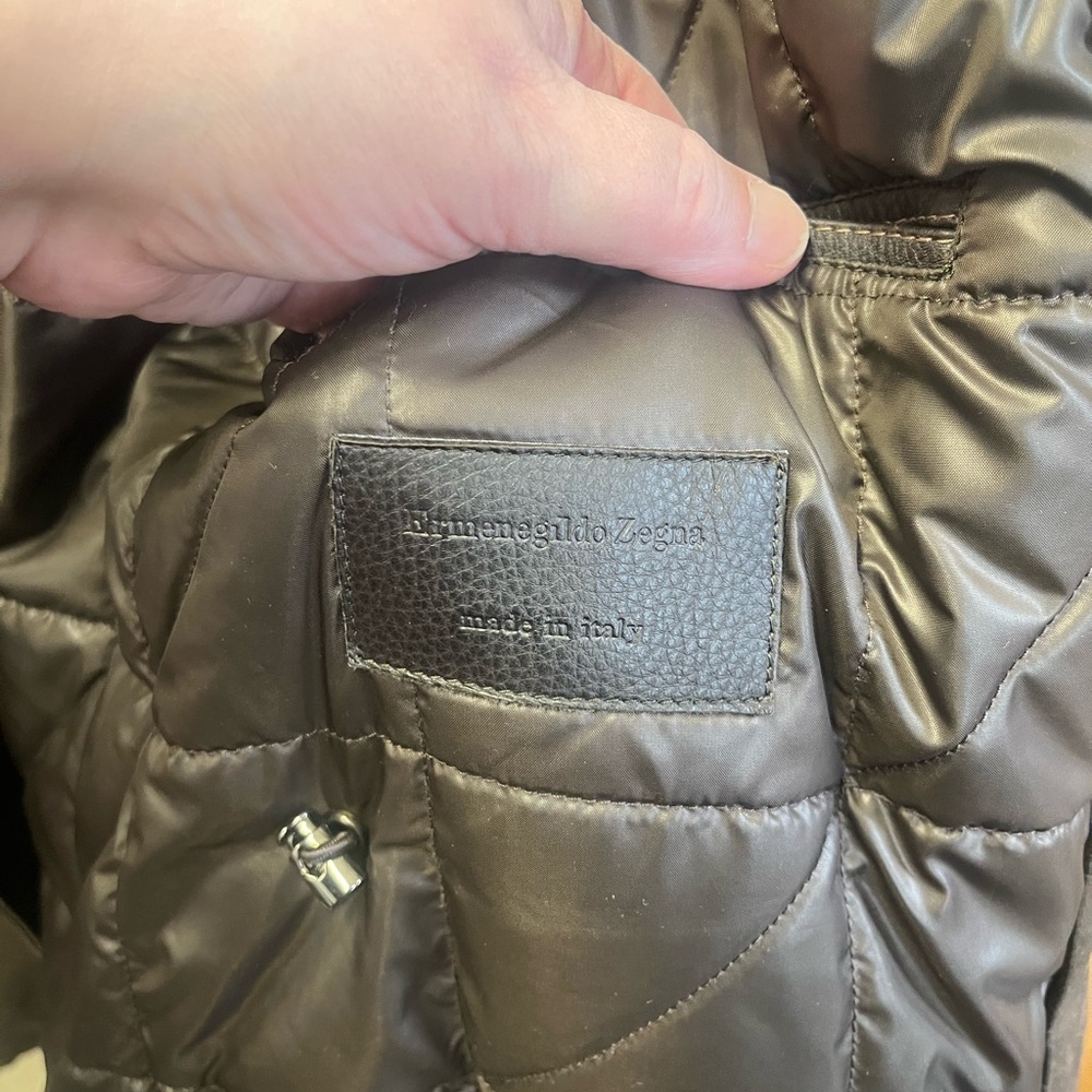 Ermenegildo Zegna vintage Brown Military Field Jacket with Quilted Liner - Picture 8 of 16